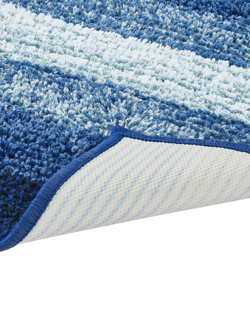Textured Anti Skid Blue Bathmat - Pano