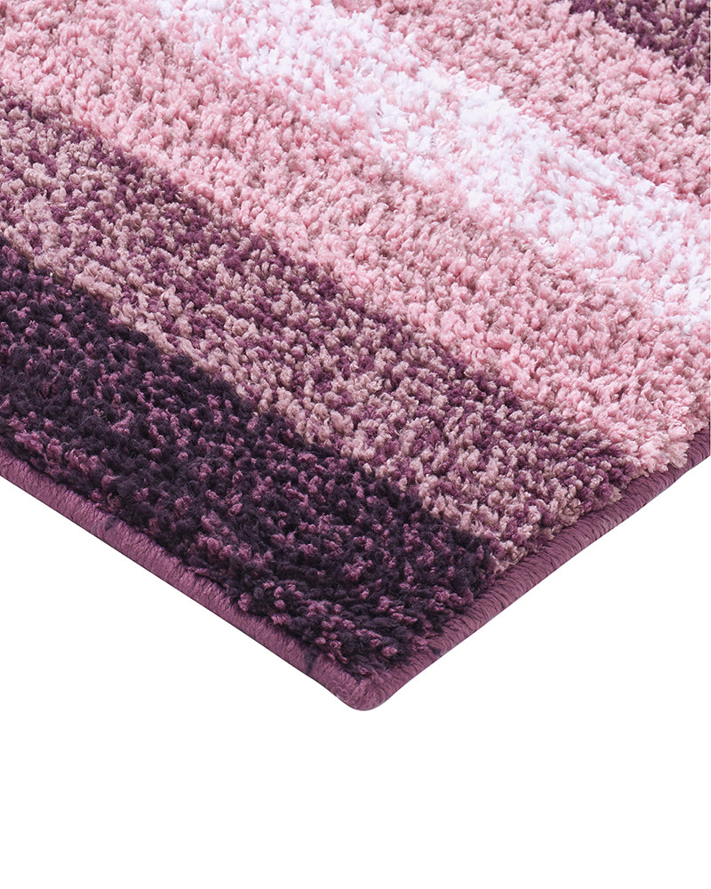 Textured Anti Skid Purple Bathmat Set of 2 - Pano