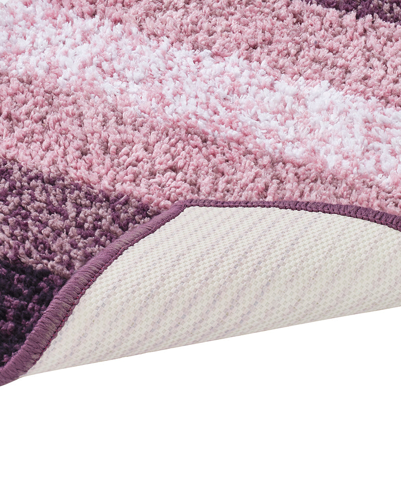 Textured Anti Skid Purple Bathmat Set of 2 - Pano