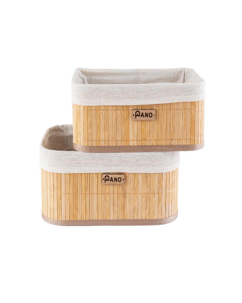 Bamboo Kitchen Utility Zurich Basket Natural | Storage Organiser - Pano