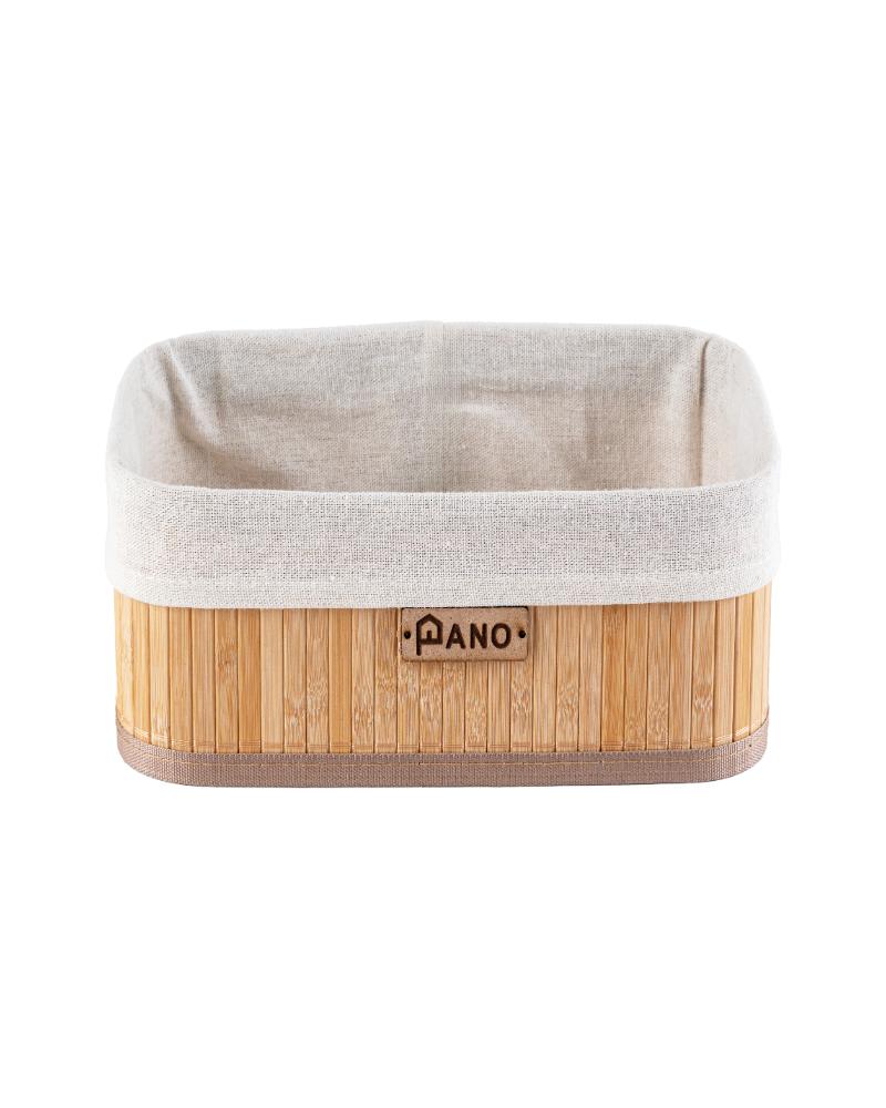 Bamboo Kitchen Utility Zurich Basket Natural | Storage Organiser - Pano