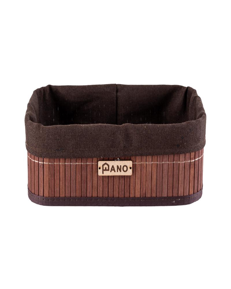 Bamboo Kitchen Utility Zurich Basket Woody Brown | Storage Organiser - Pano
