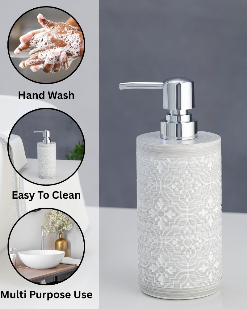 Exclusive Polyresin Soap Dispenser for Handwash for Bathroom Ash Grey - Pano