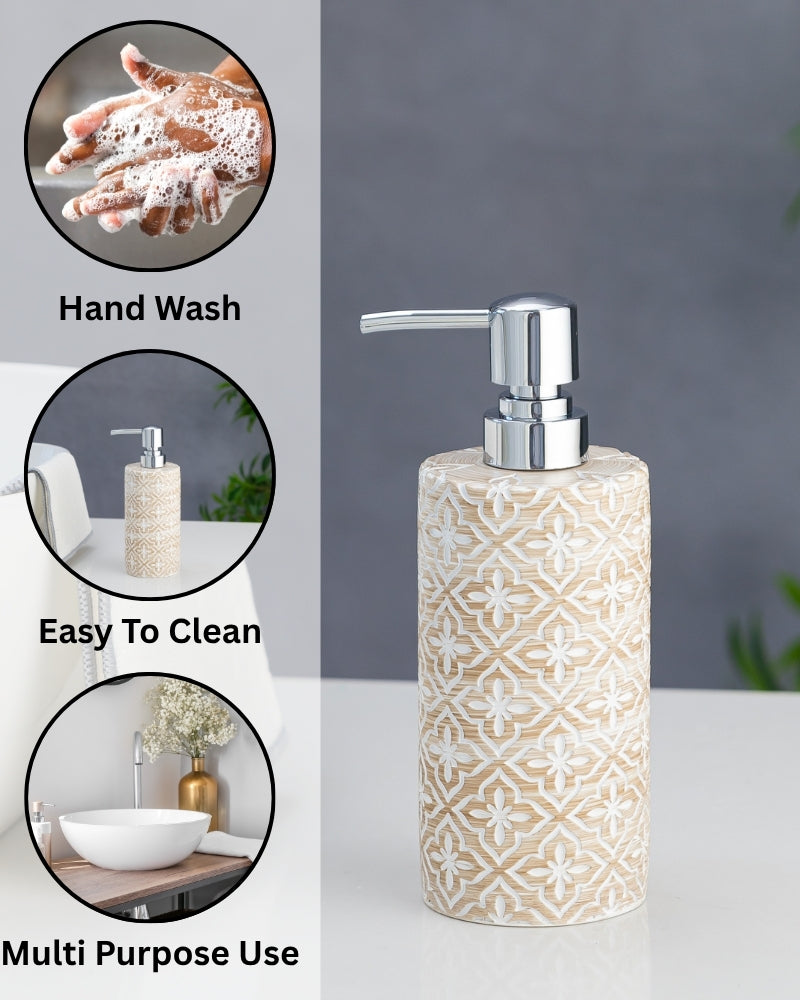 Exclusive Polyresin Soap Dispenser for Handwash for Bathroom Cream - Pano