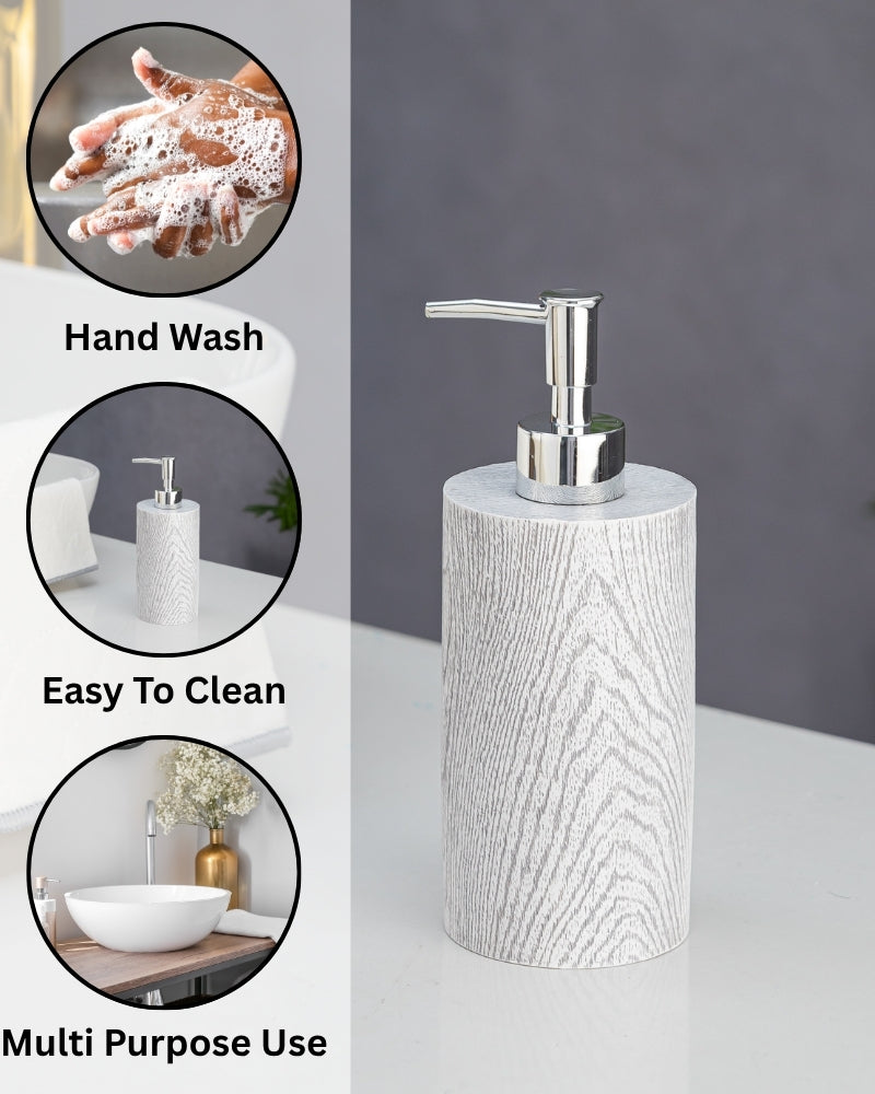 Exclusive Polyresin Soap Dispenser for Handwash for Bathroom Grey Wood - Pano