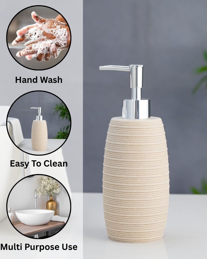 Exclusive Polyresin Soap Dispenser for Handwash for Bathroom Natural - Pano