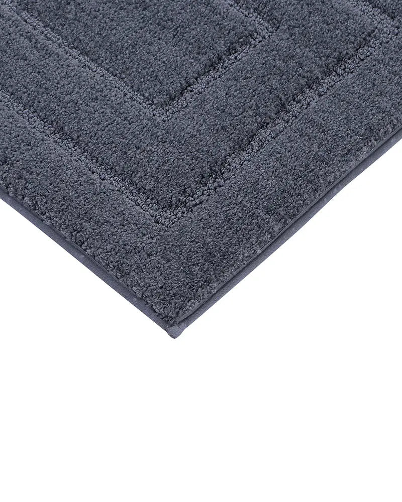 Triple Frame Anti Skid Super Soft Charcoal Bathmat