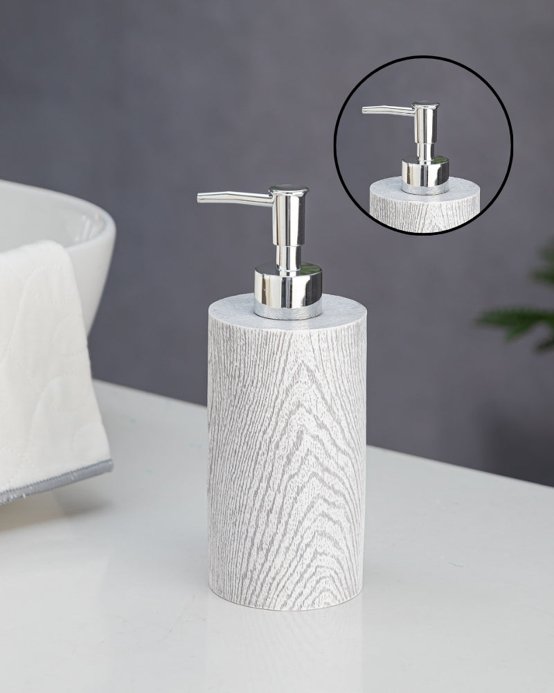 Exclusive Polyresin Soap Dispenser for Handwash for Bathroom Grey Wood - Pano