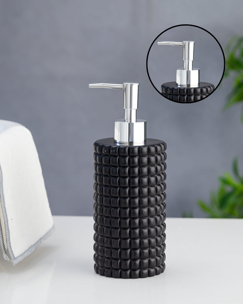 Exclusive Polyresin Soap Dispenser for Handwash for Bathroom Black 1217 - Pano