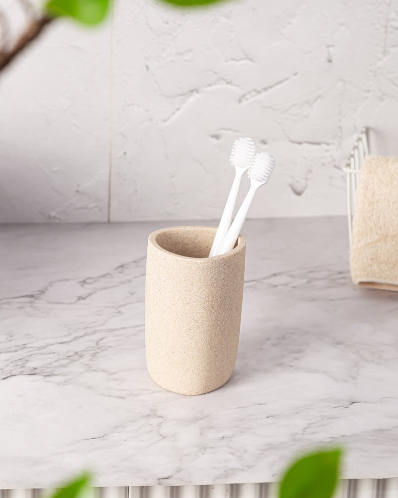 Premium Polyresin Bath Set Sand Pano