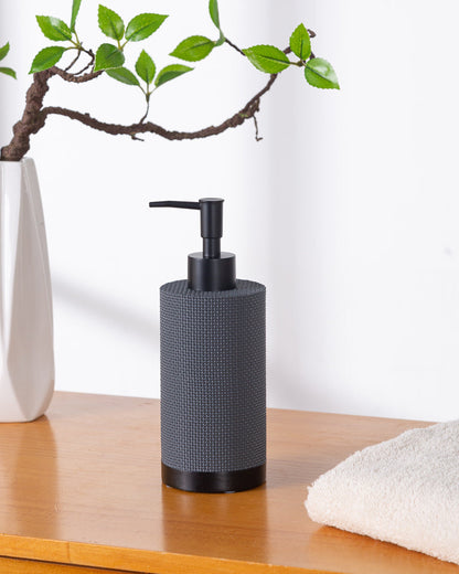 Exclusive Polyresin Bath Decor Bathroom Accessory Set of 4 Charcoal Pano