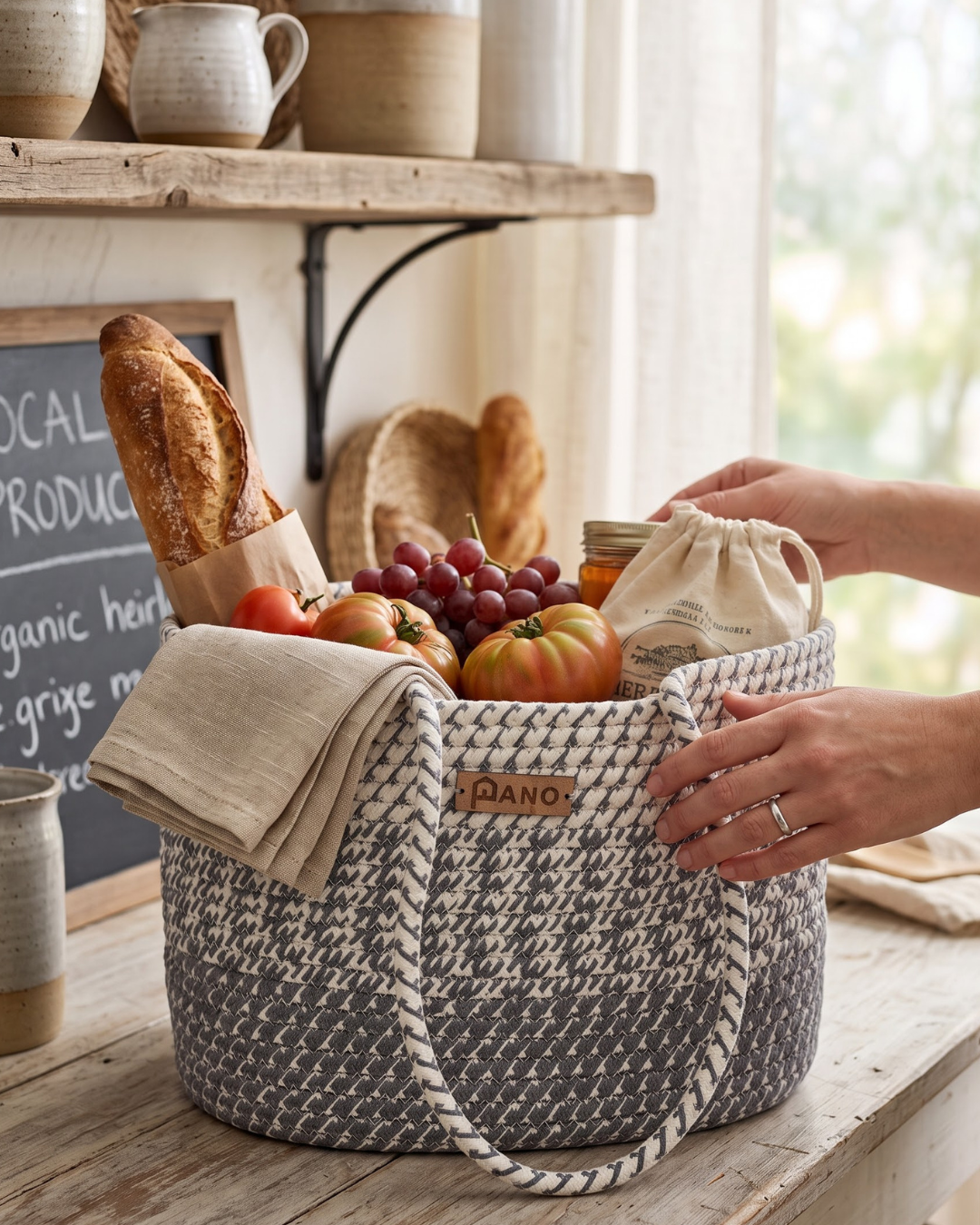 Fiona Multi Purpose Tote Hand Basket - Pano