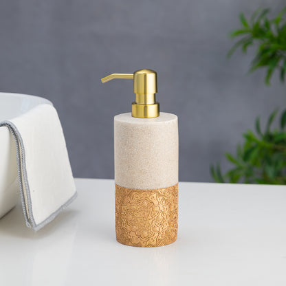 Exclusive Polyresin Soap Dispenser for Handwash for Bathroom Antique Gold - Pano