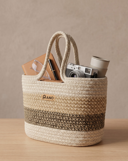Floris Hand Basket - Brown