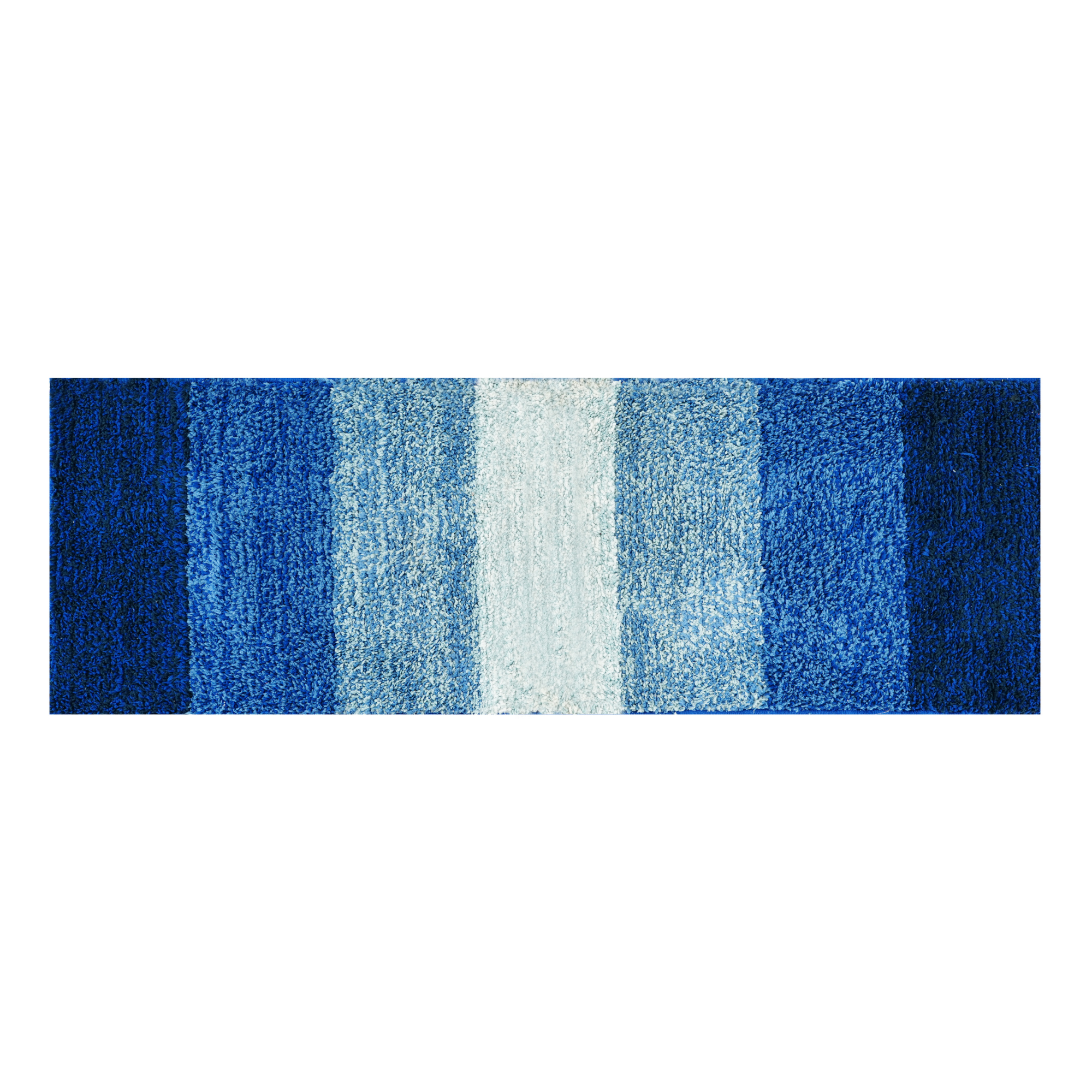 Textured Anti Skid Blue Bathroom Washable Runner -Pano Pano
