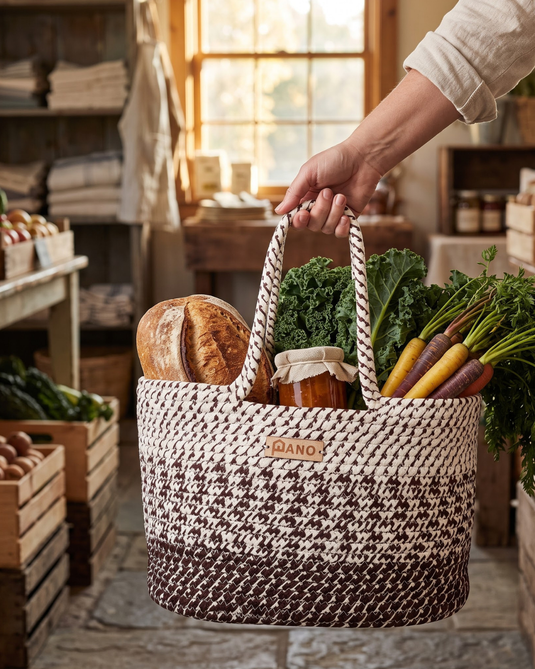Fiona Multi Purpose Tote Hand Basket - Pano