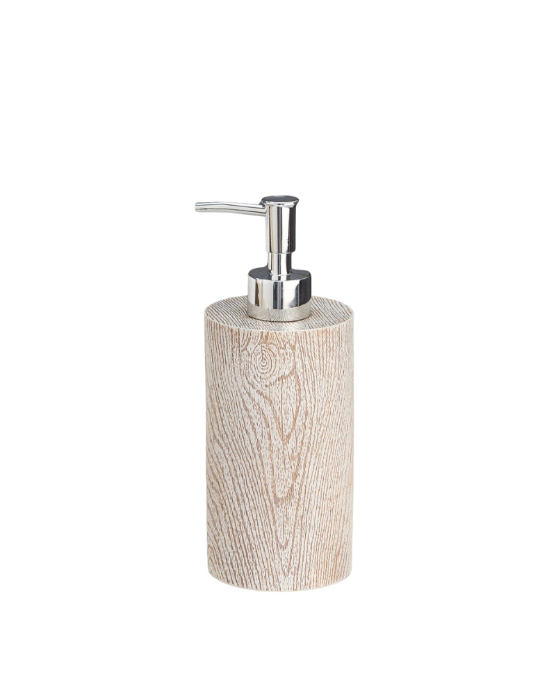 Exclusive Polyresin Soap Dispenser for Handwash for Bathroom Brown Wood - Pano