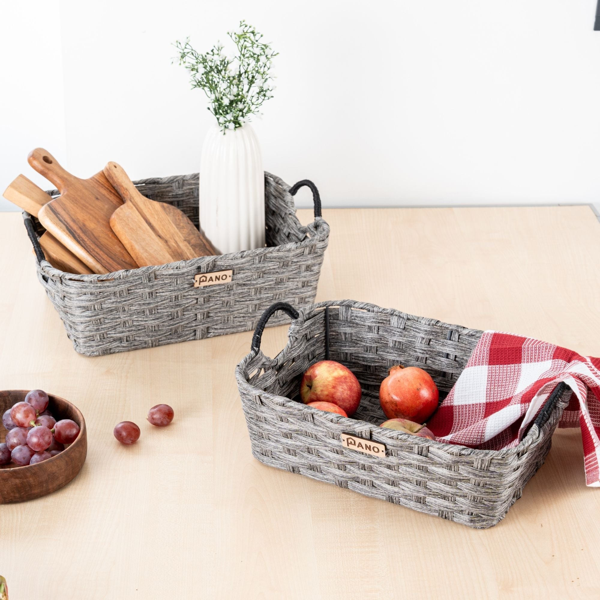 Wicker Kitchen Utility Maxwell Basket | Storage Organiser - Pano