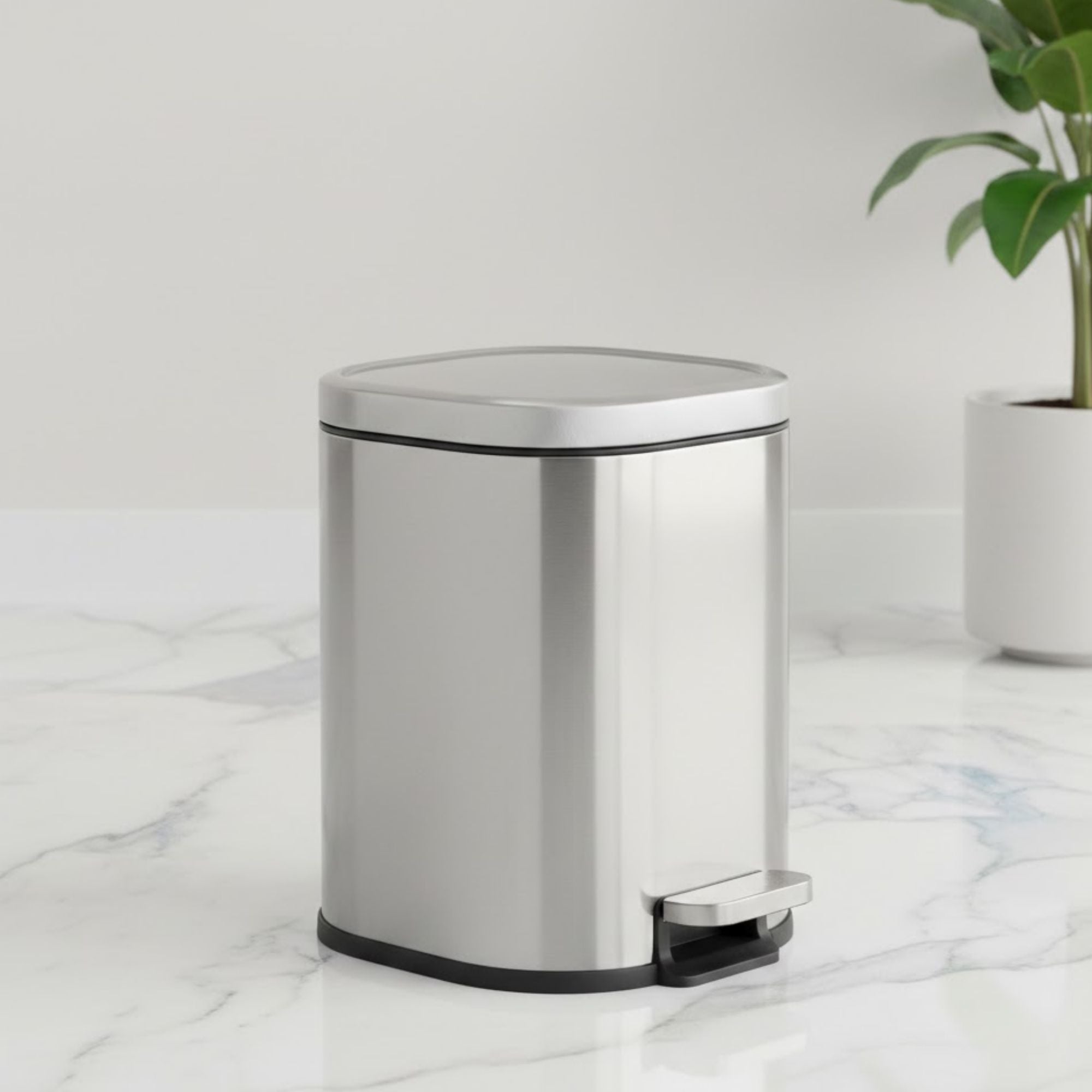 Arlo Stainless Steel Step Bin Trashcan 6 Litre - Pano