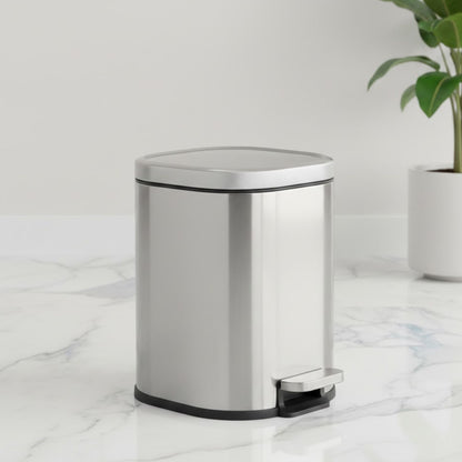 Arlo Stainless Steel Step Bin Trashcan 6 Litre - Pano