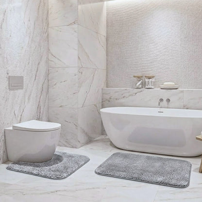 Sophia Anti Skid 2 Pcs Contour Bath Rug - Pano