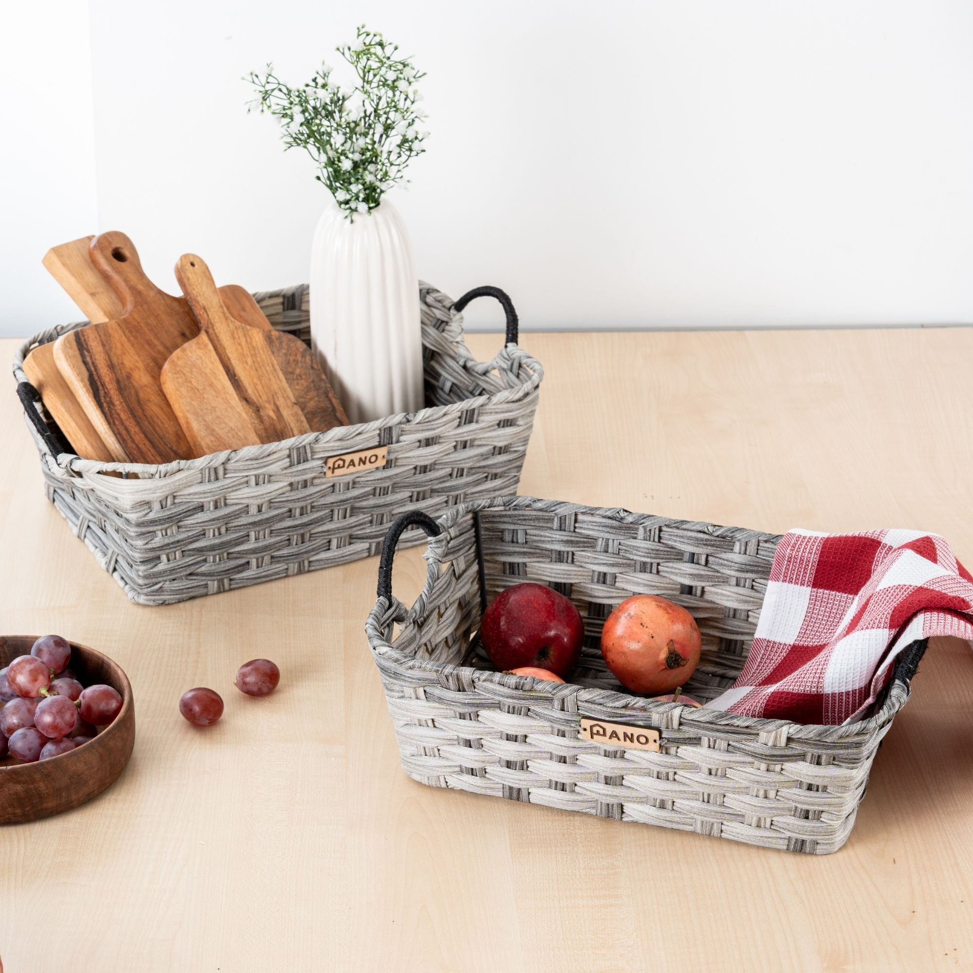 Wicker Kitchen Utility Maxwell Basket | Storage Organiser - Pano