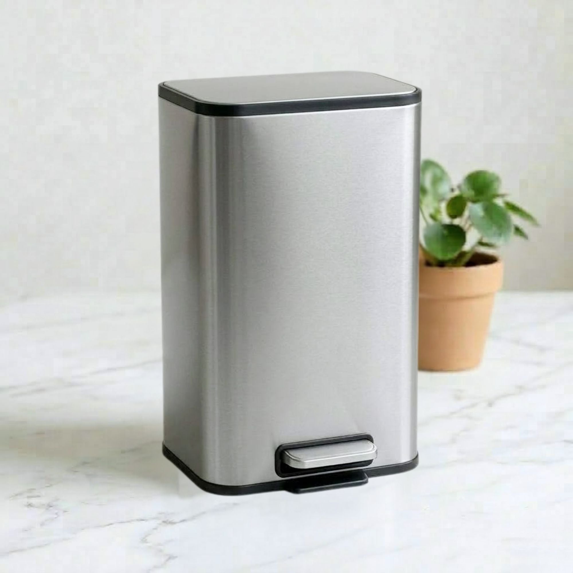 Binova Stainless Steel Soft Close Peddle Dustbins - Pano