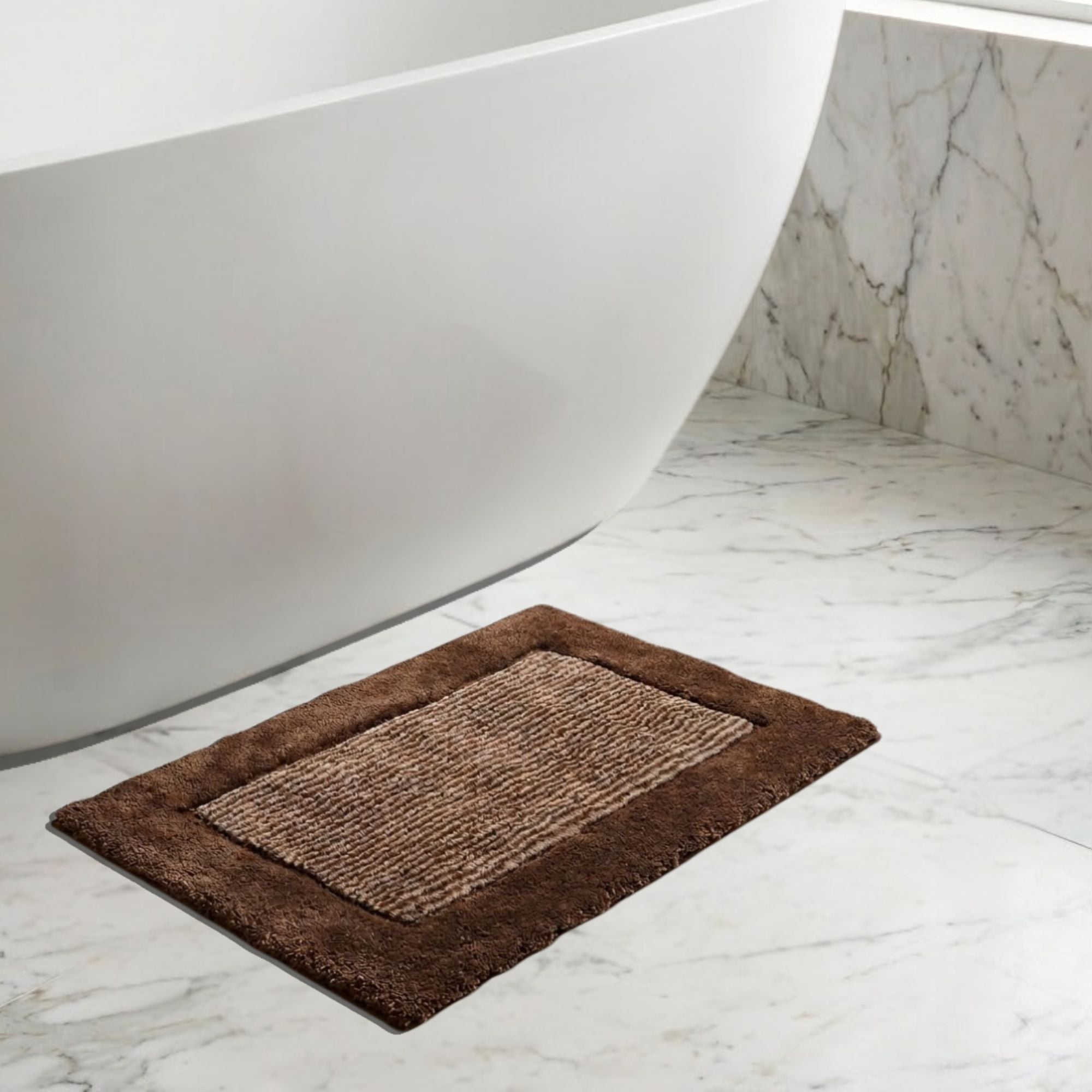 Bold Frame Microfiber Anti Skid Bathmat - Pano