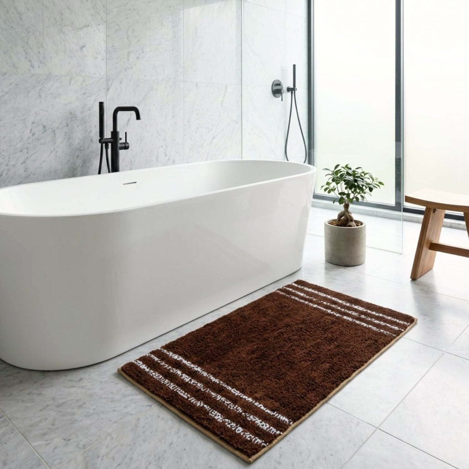 Clarion Anti Skid Light Grey Bathmat - Pano