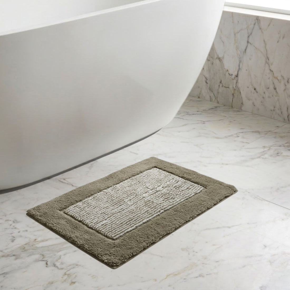 Bold Frame Microfiber Anti Skid Bathmat - Pano
