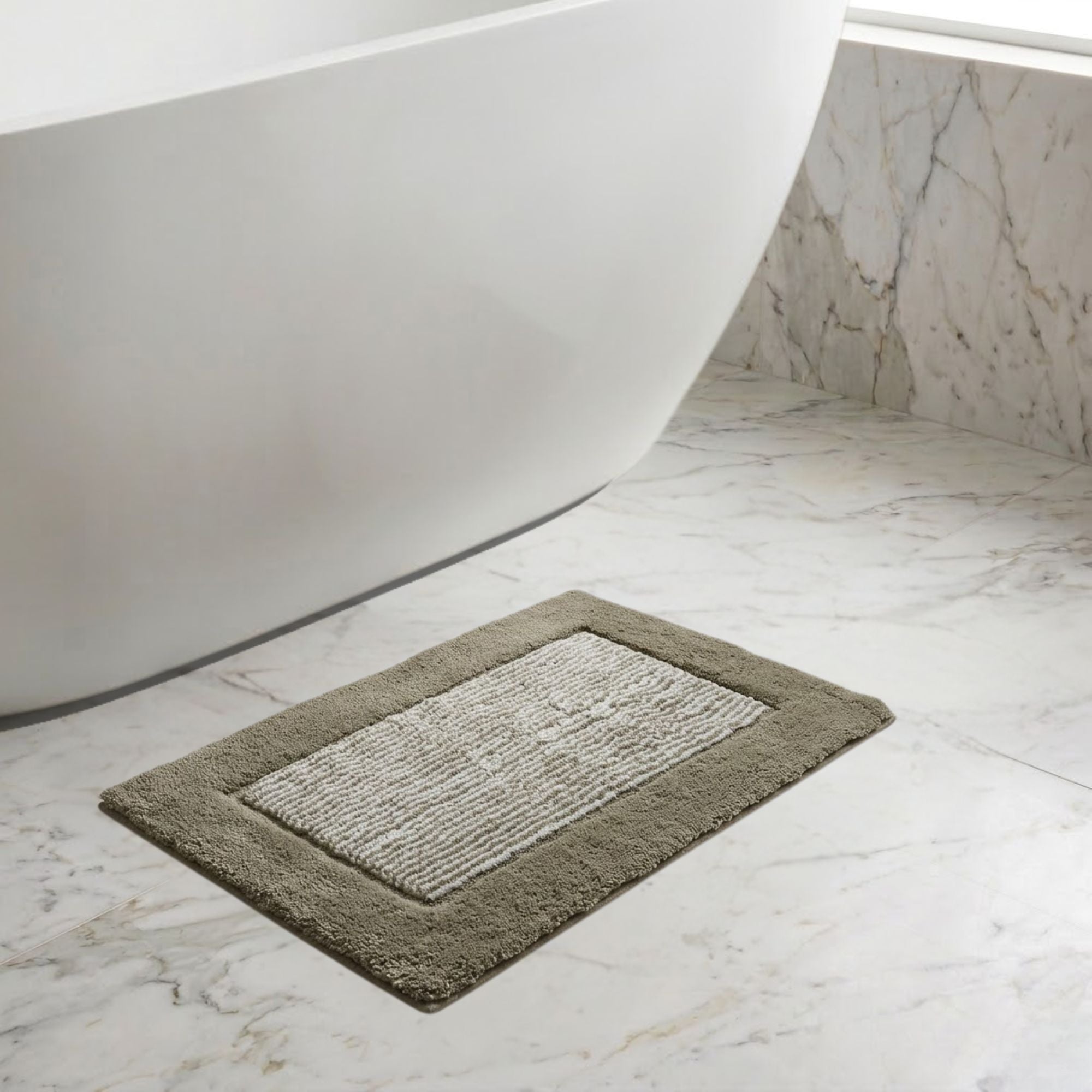 Bold Frame Microfiber Anti Skid Bathmat - Pano