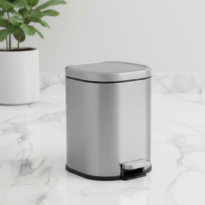 Arlo Stainless Steel Step Bin Trashcan 6 Litre - Pano