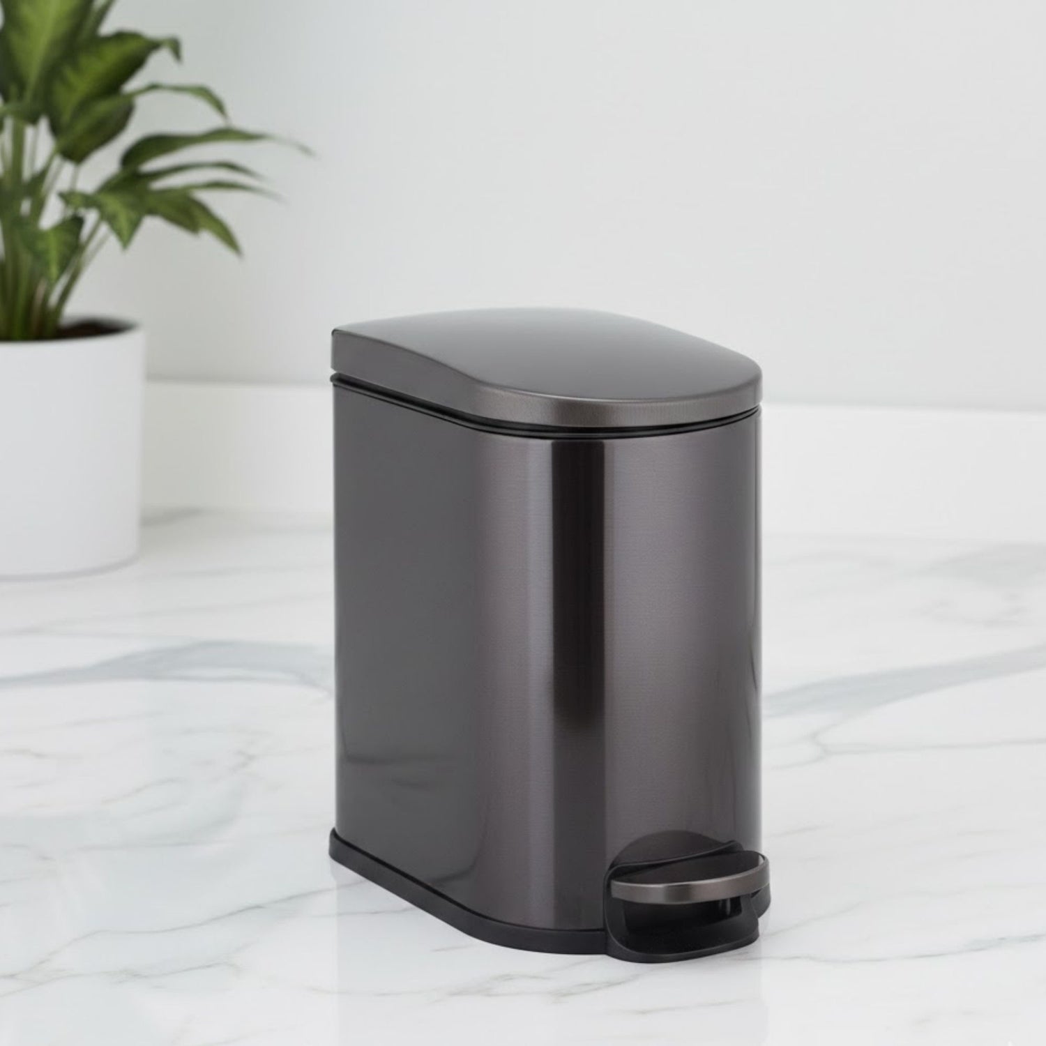 Milo Stainless Steel Step Bin Trashcan 5 Litre - Pano