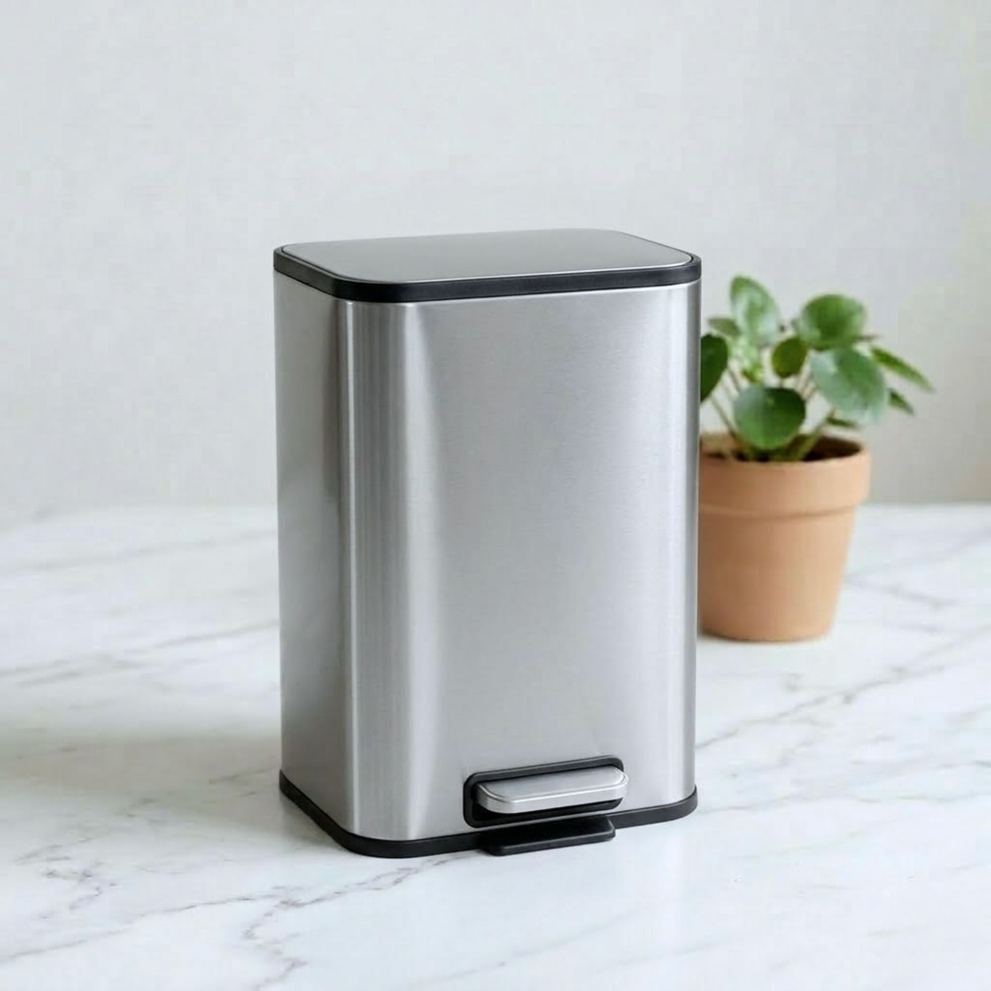 Binova Stainless Steel Soft Close Peddle Dustbins - Pano