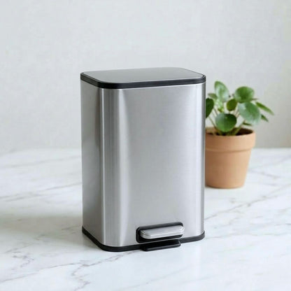 Binova Stainless Steel Soft Close Peddle Dustbins - Pano
