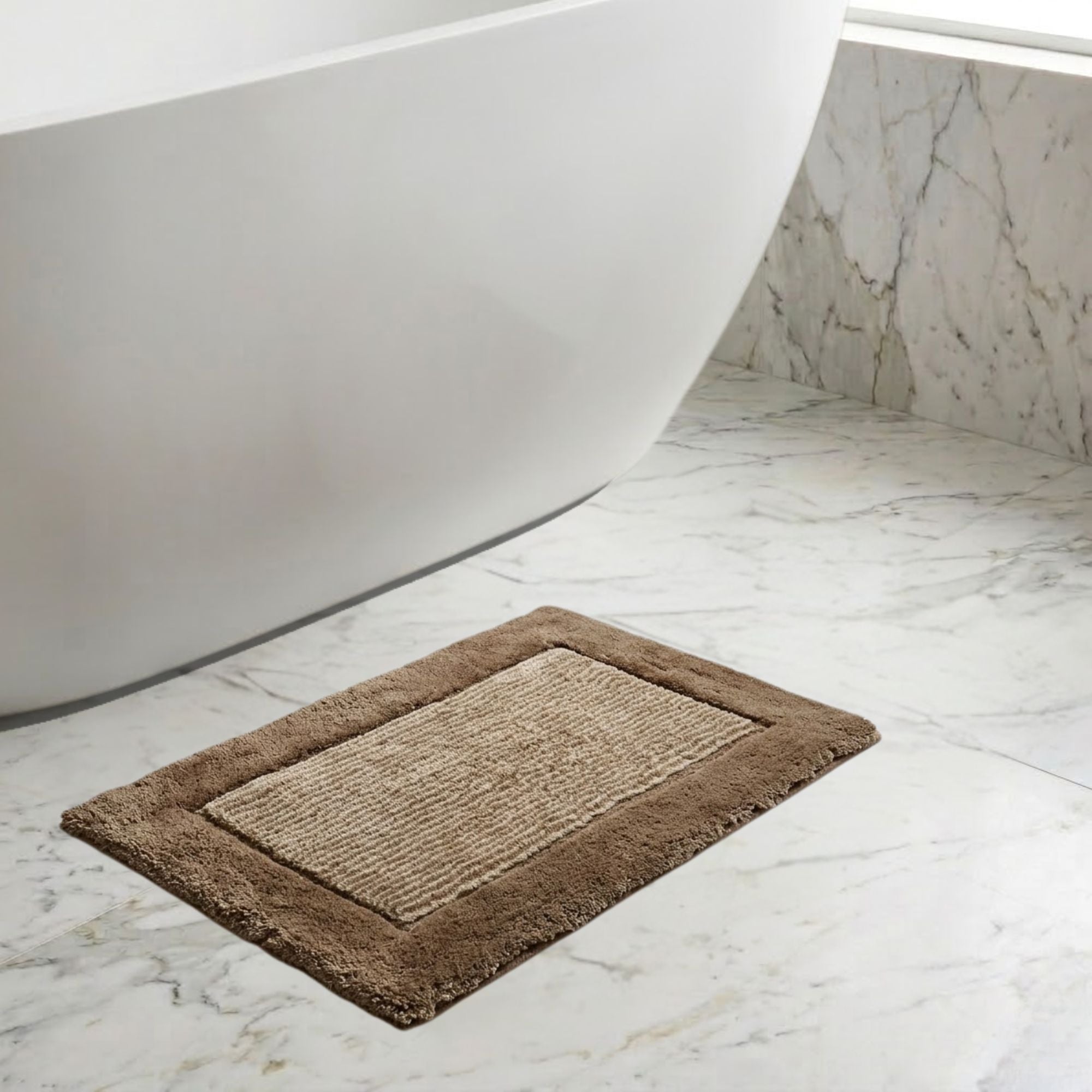 Bold Frame Microfiber Anti Skid Bathmat - Pano