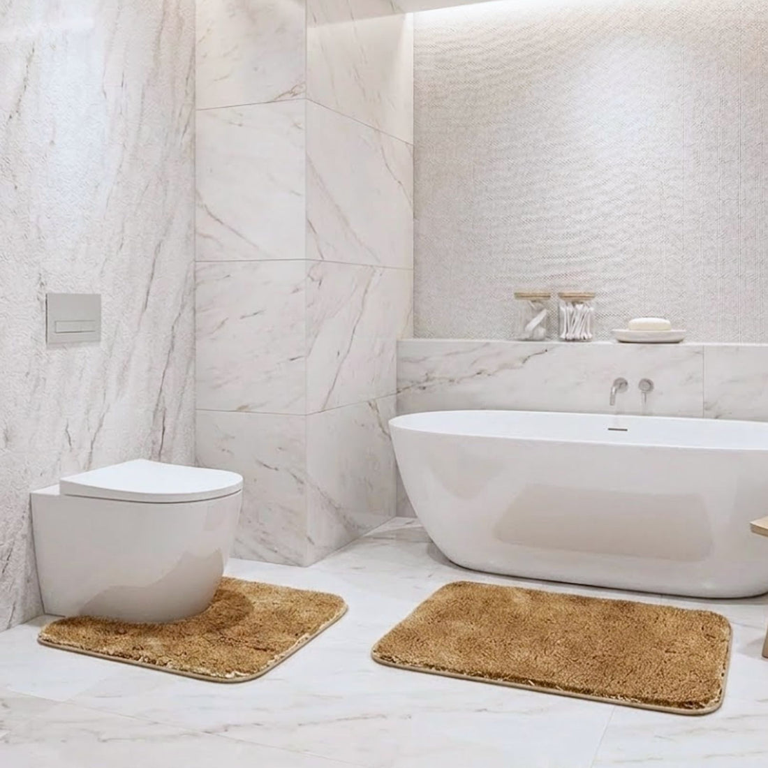 Sophia Anti Skid 2 Pcs Contour Bath Rug - Pano