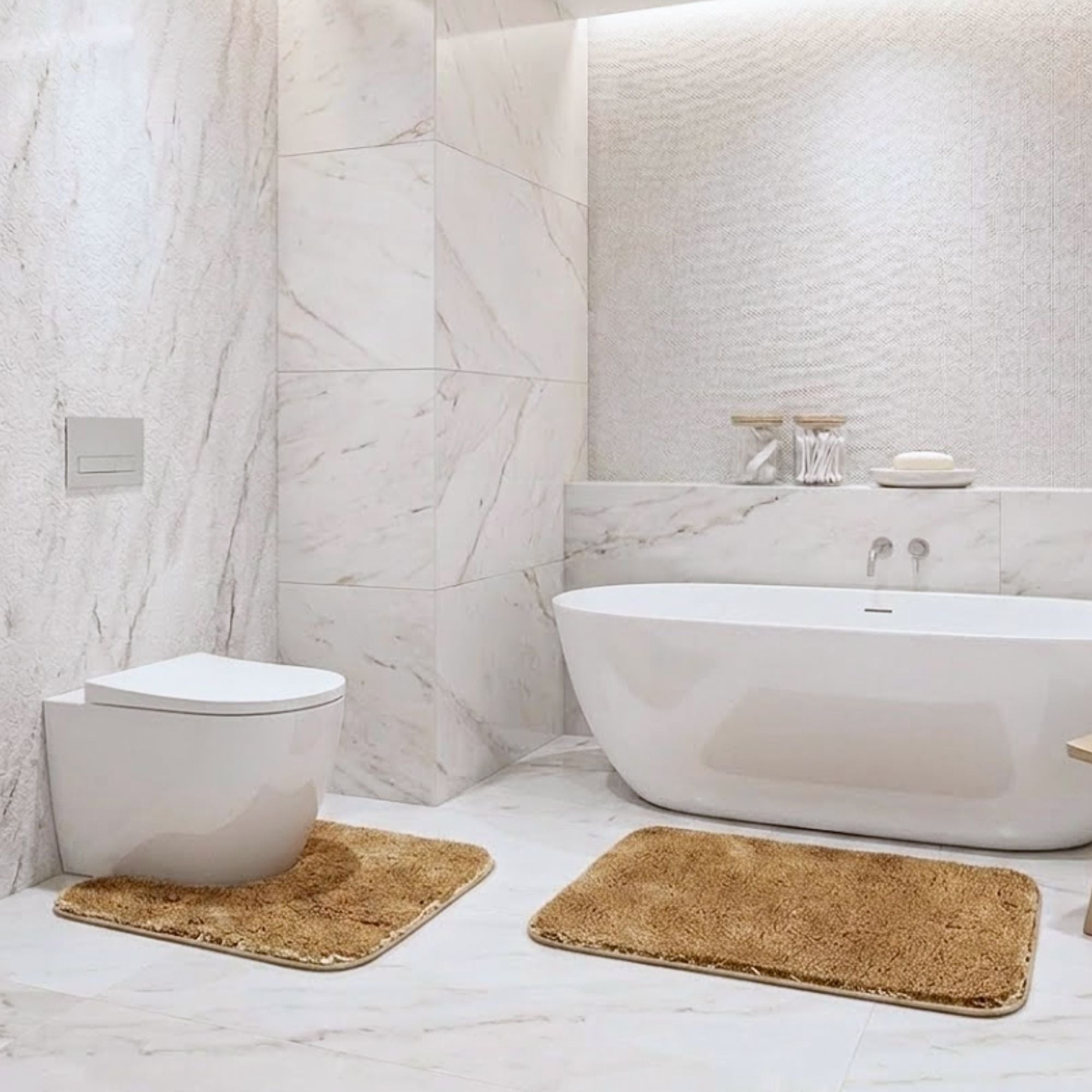 Sophia Anti Skid 2 Pcs Contour Bath Rug - Pano