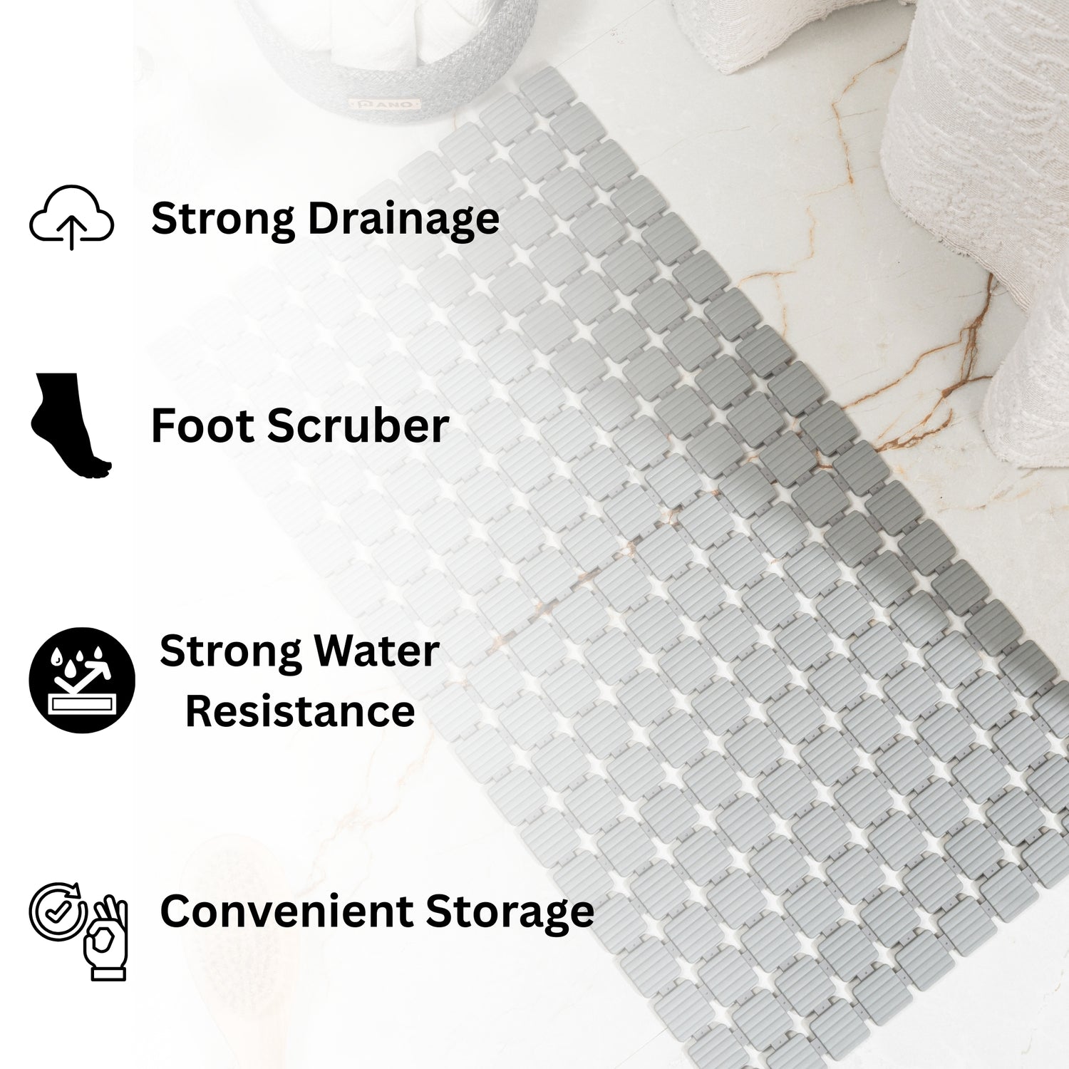 Mizu Anti Slip Shower Mat - Pano