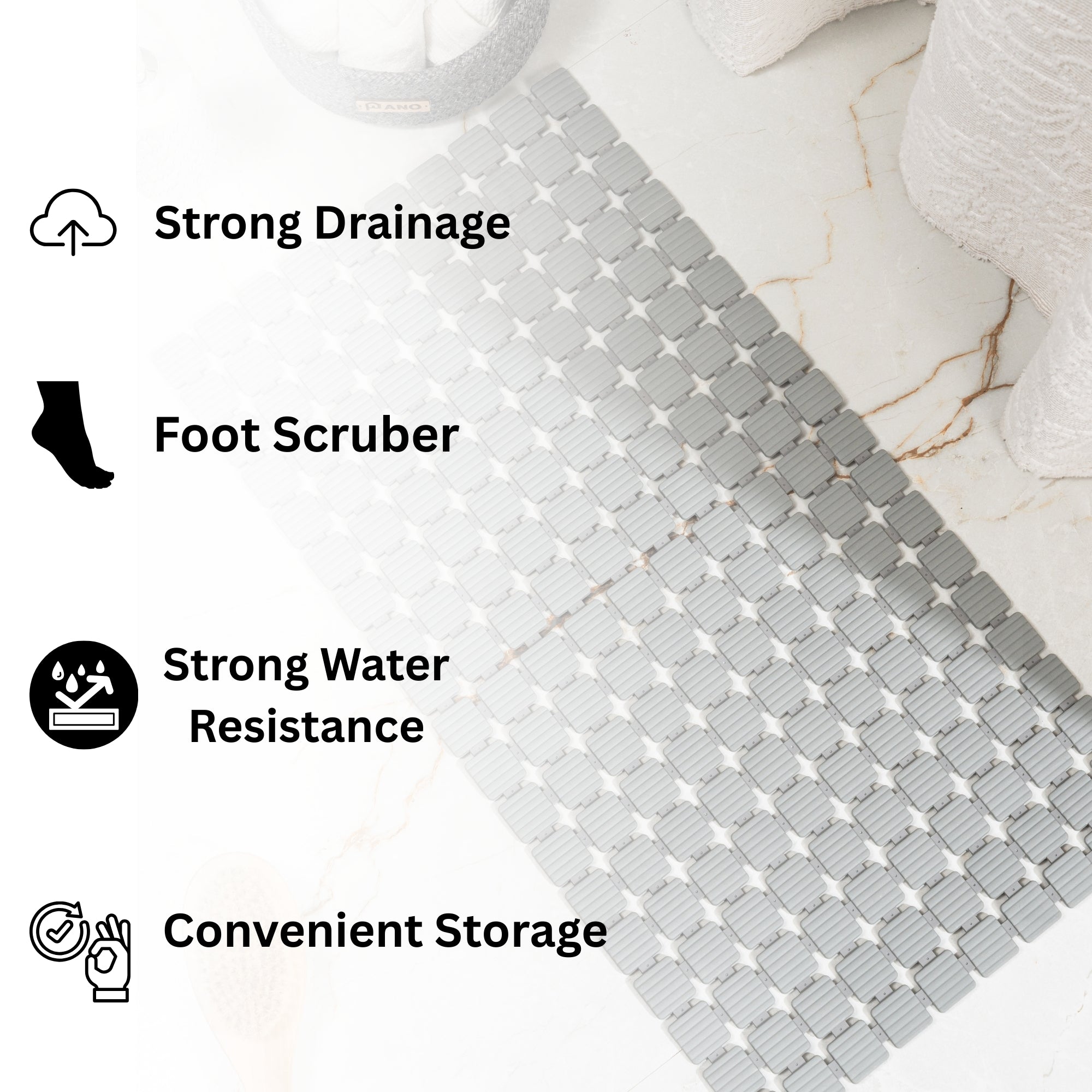 Mizu Anti Slip Shower Mat - Pano