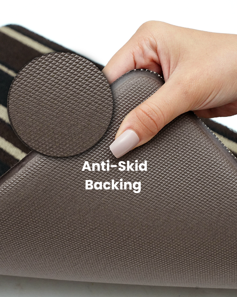 Linea Brown Anti-Skid Outdoor Mat -Pano