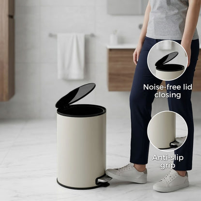 Oxford Stainless Steel Soft Close Peddle Dustbins 8 Litre - Pano