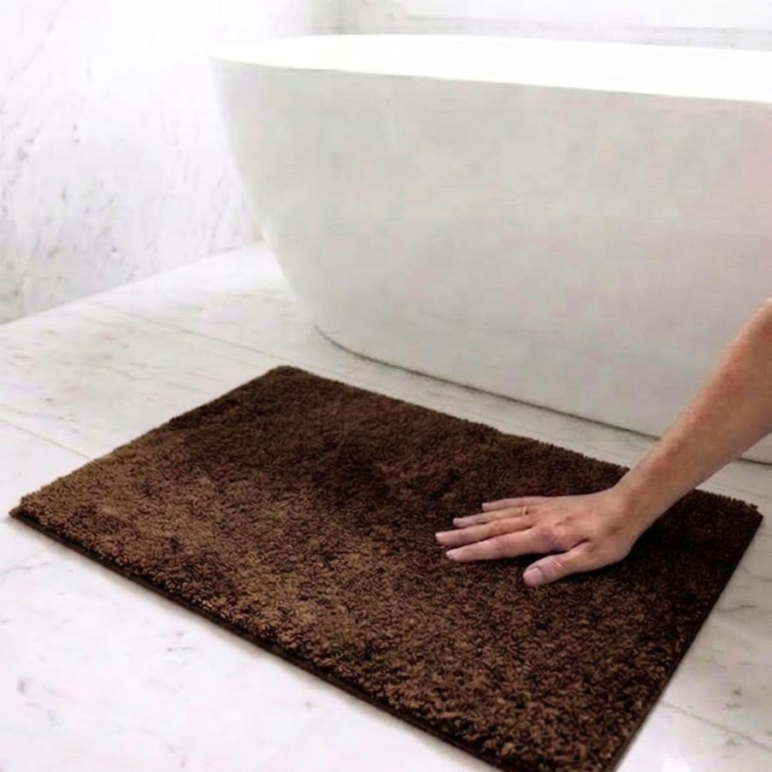 Maples Microfiber Anti Skid Super Absorbent Bathmat Set of 2 - Pano