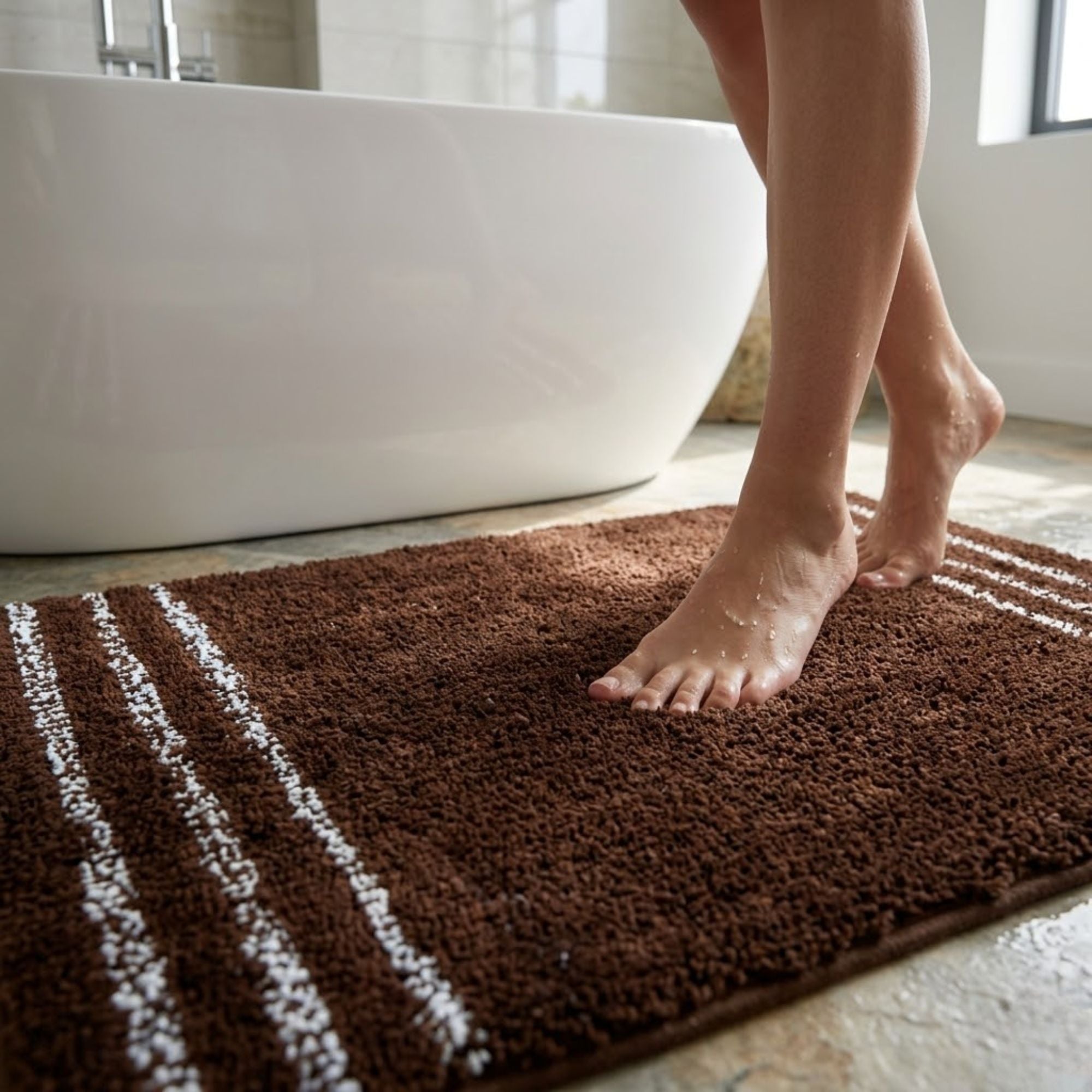 Clarion Anti Skid Light Grey Bathmat - Pano