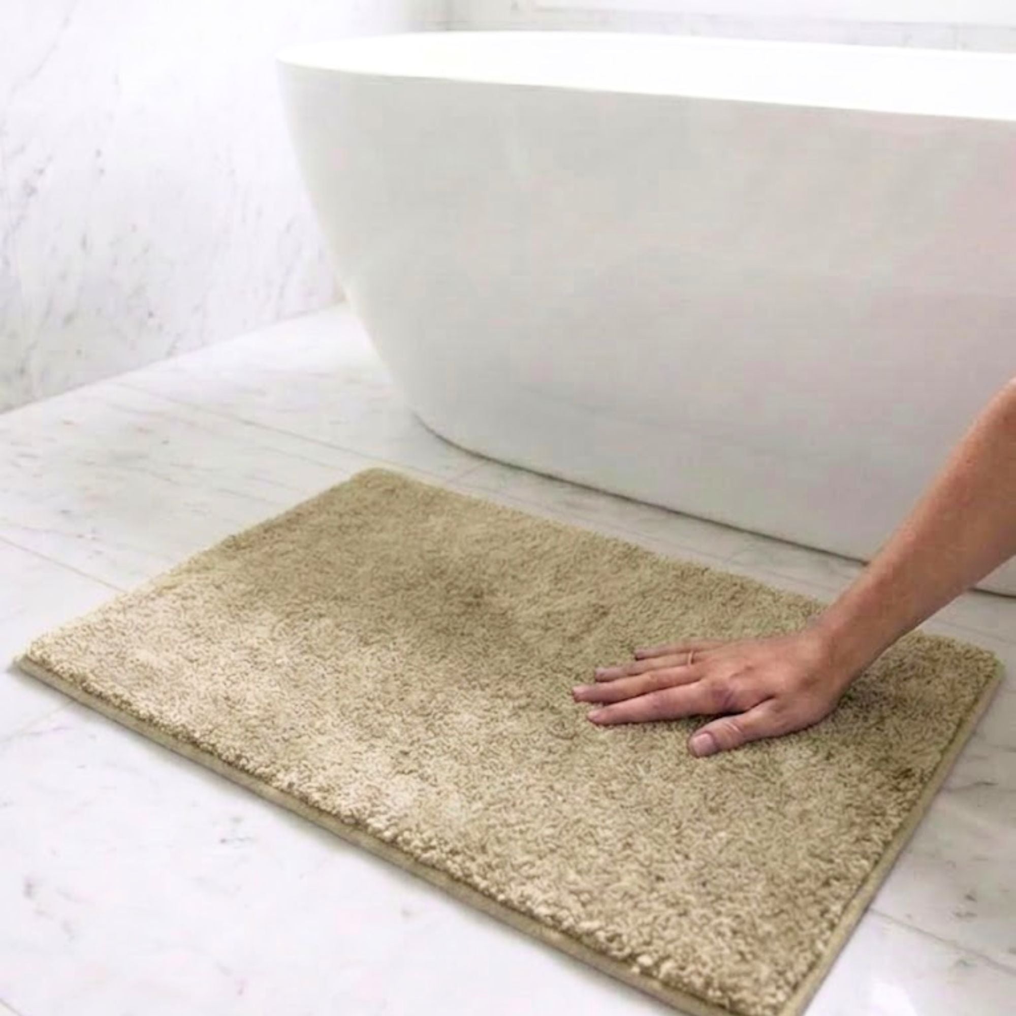 Maples Microfiber Anti Skid Super Absorbent Bathmat Set of 2 - Pano