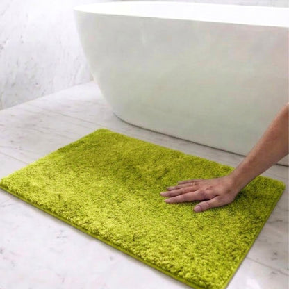 Maples Microfiber Anti Skid Super Absorbent Bathmat Set of 2 - Pano