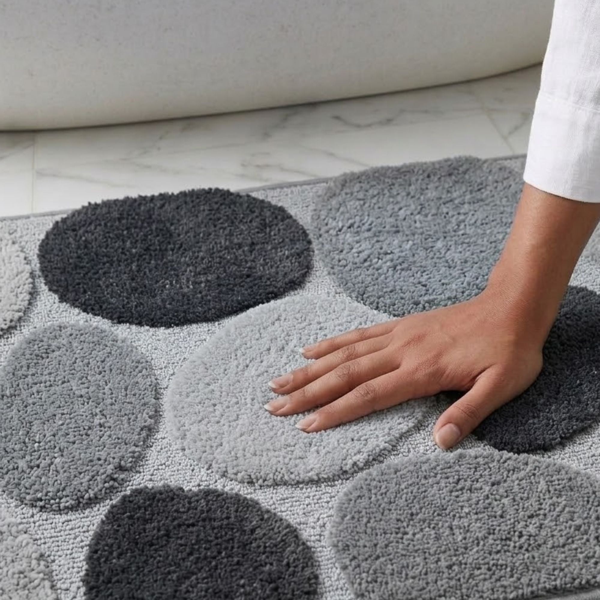 Stone Microfiber Anti Skid Bathmat - Pano