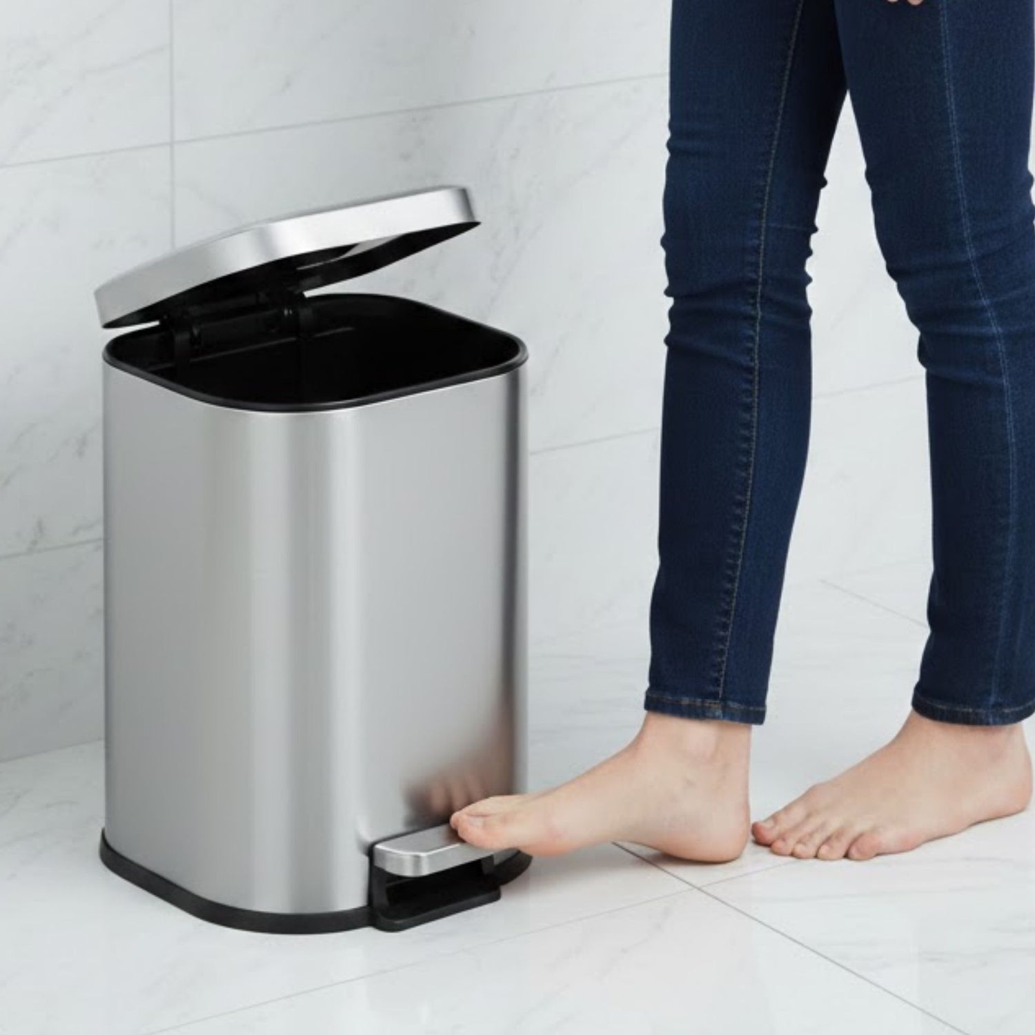 Arlo Stainless Steel Step Bin Trashcan 6 Litre - Pano