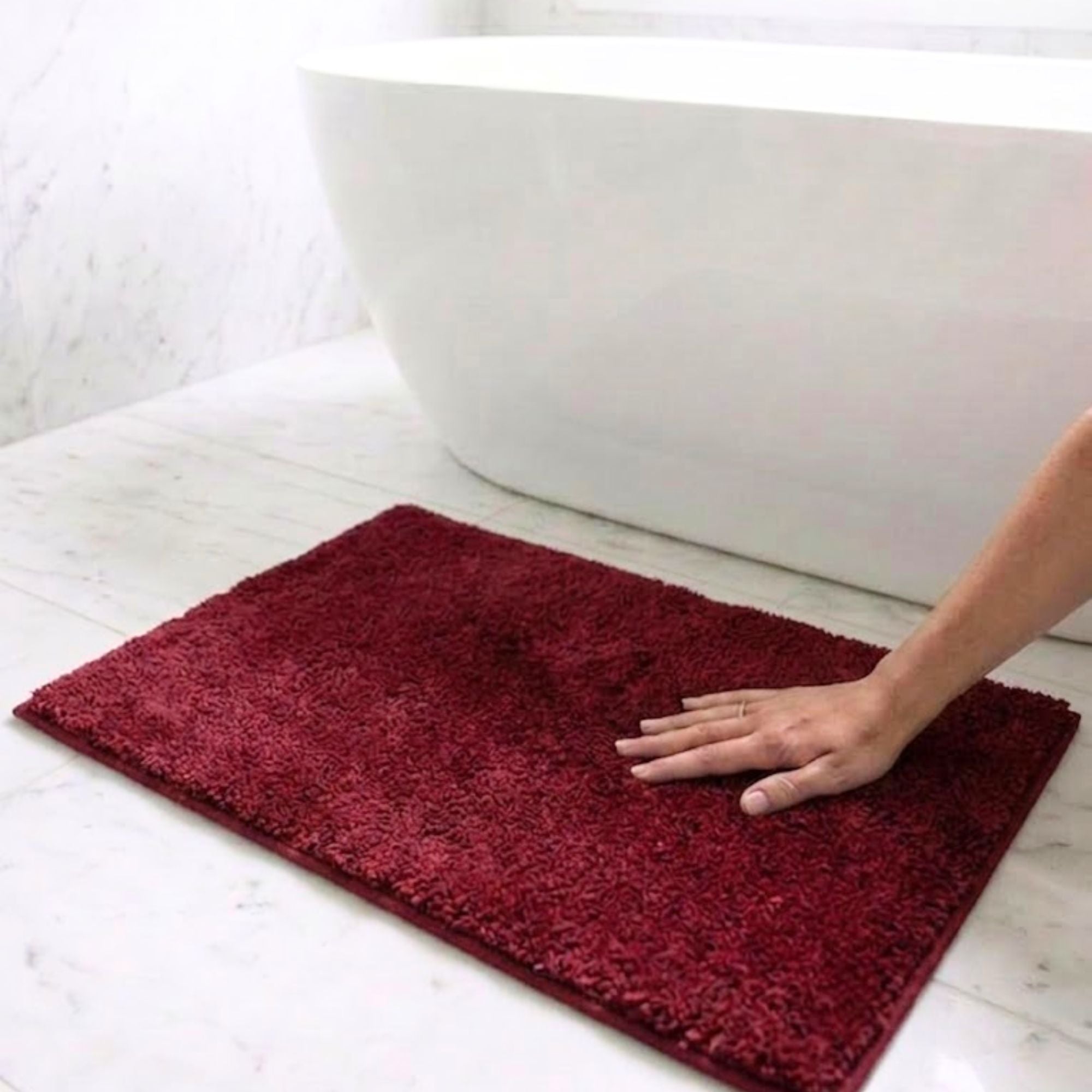 Maples Microfiber Anti Skid Super Absorbent Bathmat Set of 2 - Pano