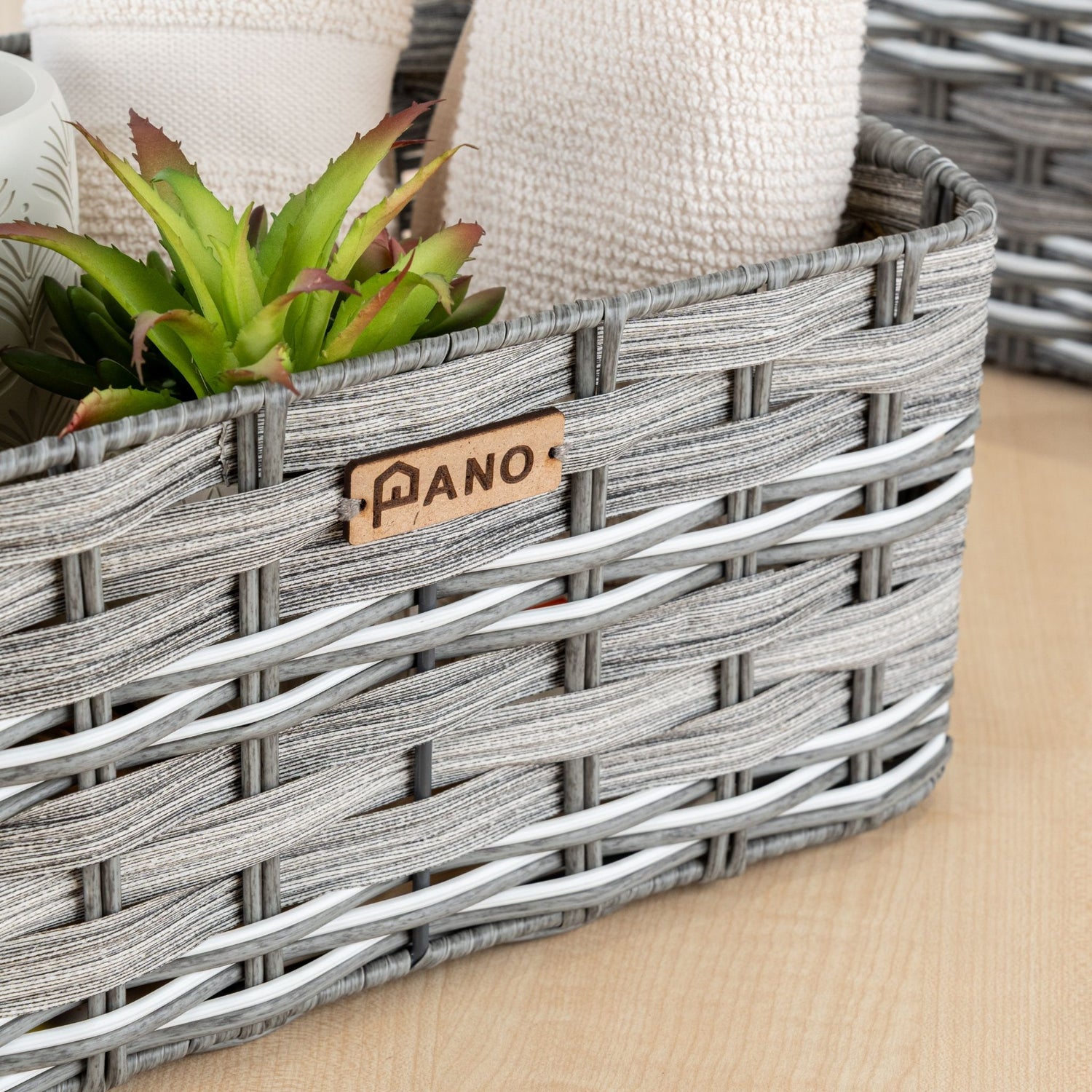 Wicker Storage Oliver Basket | Storage Organiser  - Pano